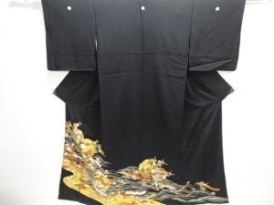 雪輪に花短冊模様刺繍留袖(比翼付き)